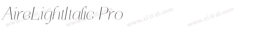 AireLightItalic Pro字体转换